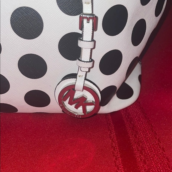 Michael Kors White and Black Polka Dot Tote - Picture 2 of 11